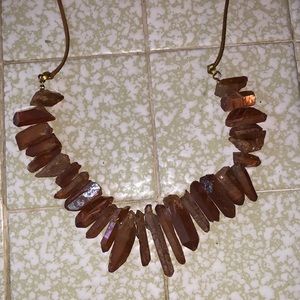 Citrine crystal necklace